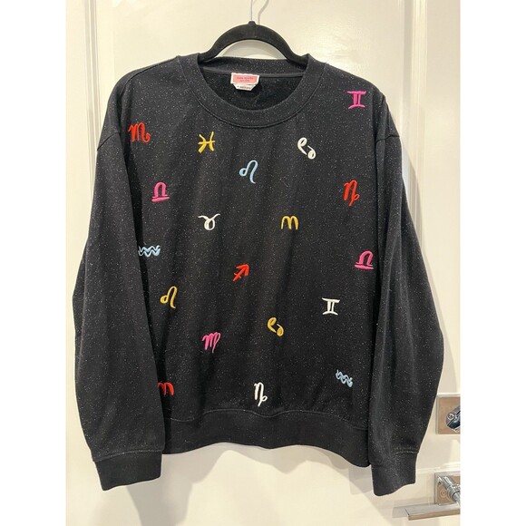 kate spade Black Sweatshirt with Colorful Zodiac Symbols - Picture 6 of 10